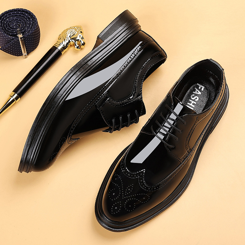 Men Shoes Formal - Chaussures habillées en cuir verni pour