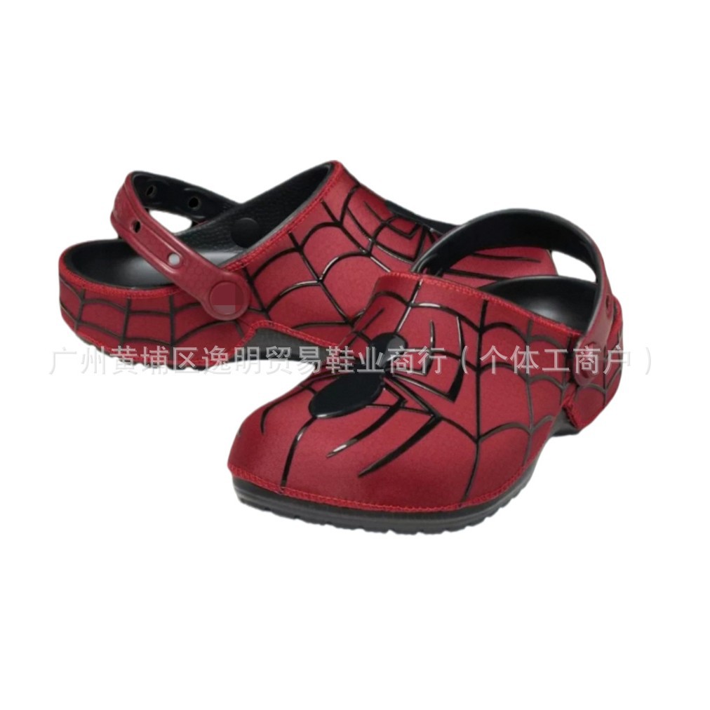 Men Shoes Red Tape - Sabots imprimés Spider-Man, sandales rouges et