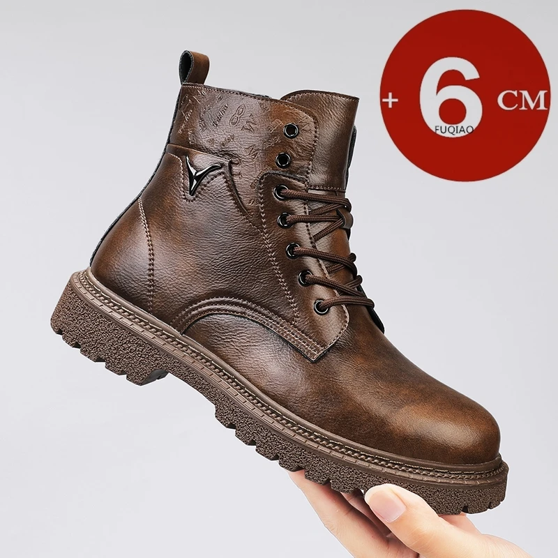 Men'S Shoes Height Increase - Bottines invisibles en cuir pour hommes,
