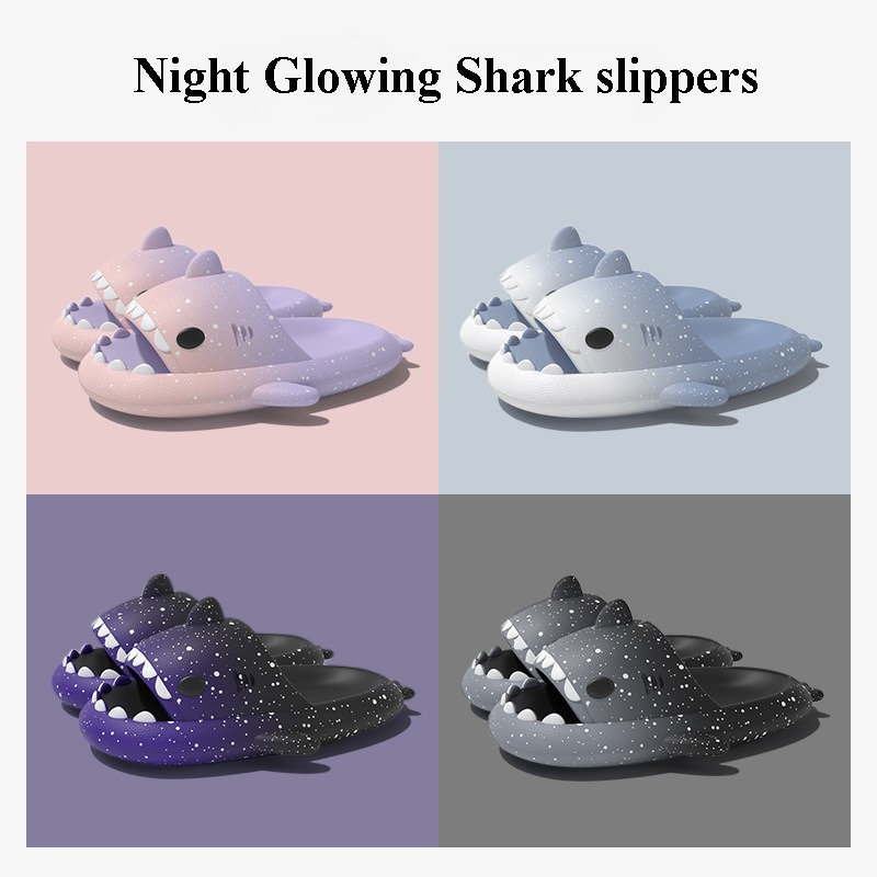 Men Shoes Size - Pantoufles de requin de dessin animé