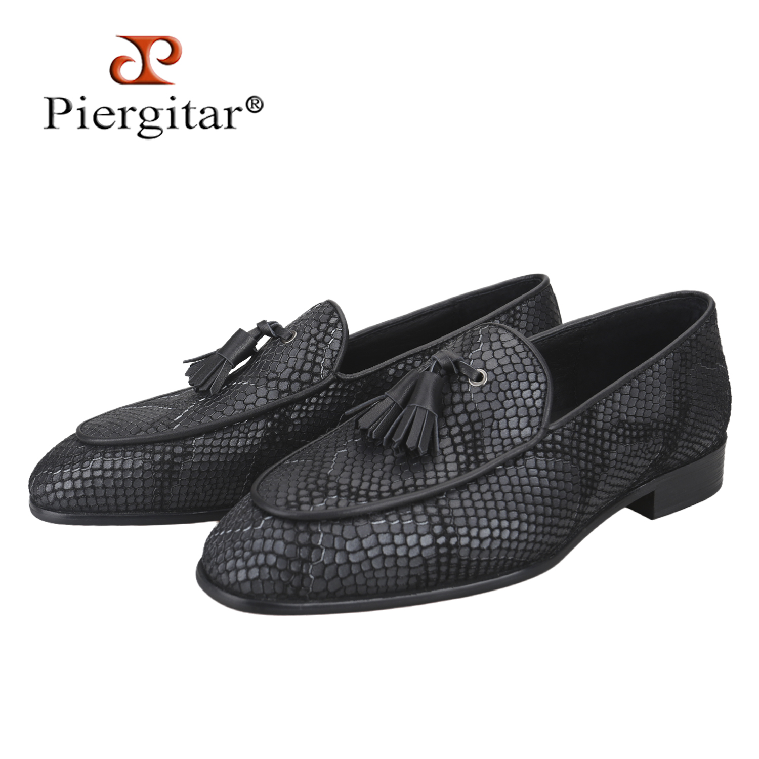 Men Shoes Red Tape - Piergitar-Mocassins en daim serpentin pour hommes,