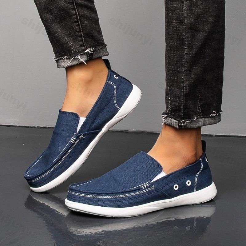 Loafer Slip On Men - Automne hommes toile chaussures décontractées 2025