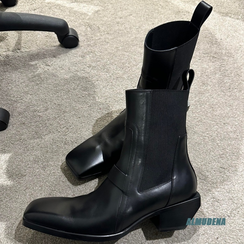 Bottes Chelsea en cuir noir po - Men Shoes Formal avis et prix