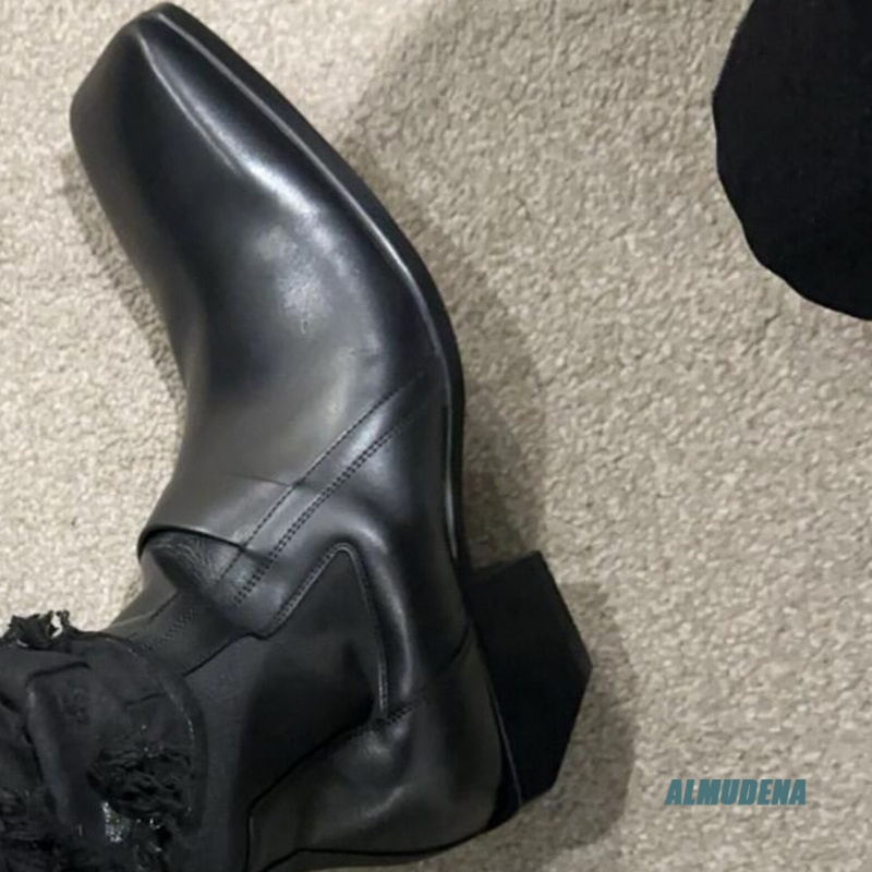 Bottes Chelsea en cuir noir po - Men Shoes Formal avis et prix