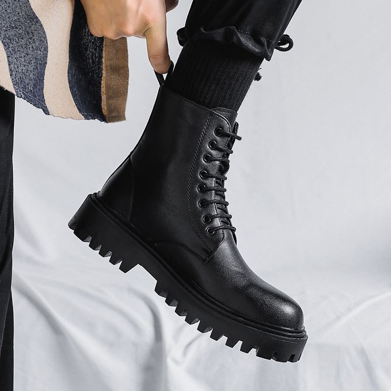 Bottes en cuir pour hommes, st - Men'S Shoes Height Increase avis et prix