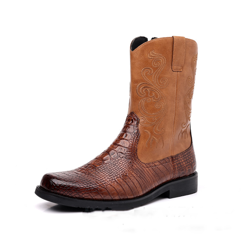 Bottes occidentales en cuir im - Men Shoes Classic avis et prix