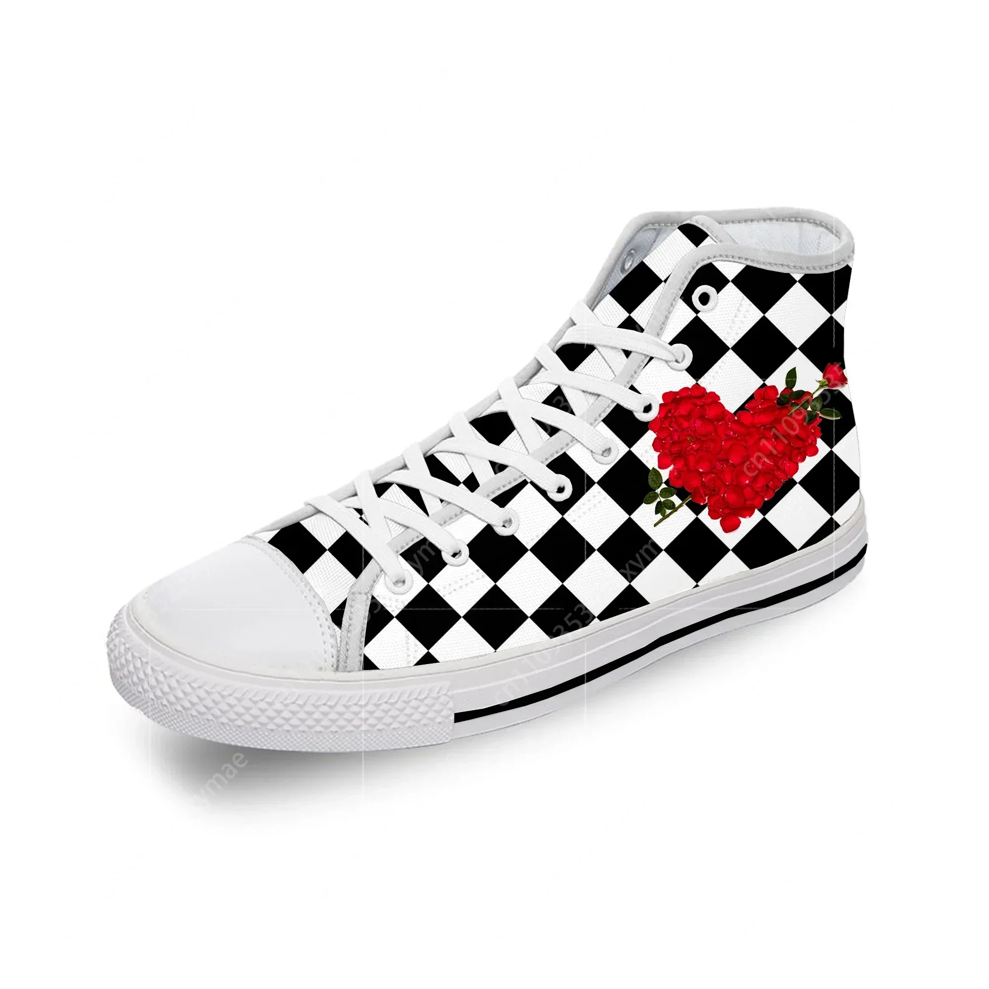 Chaussures en toile à carreaux - Men'S Shoes Black And White avis et prix