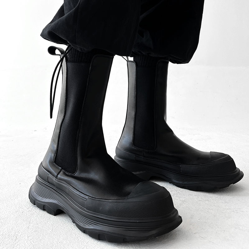 Bottes Chelsea hautes pour hom - Men'S Shoes Black And White avis et prix