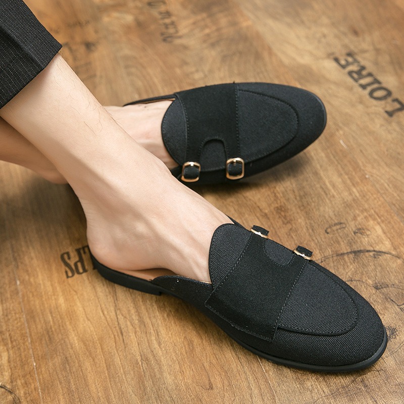 Mules en toile demi-chaussures - Men Shoes Formal avis et prix
