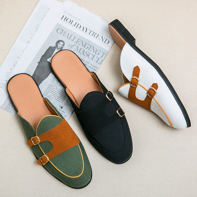 Mules en toile demi-chaussures - Men Shoes Formal avis et prix