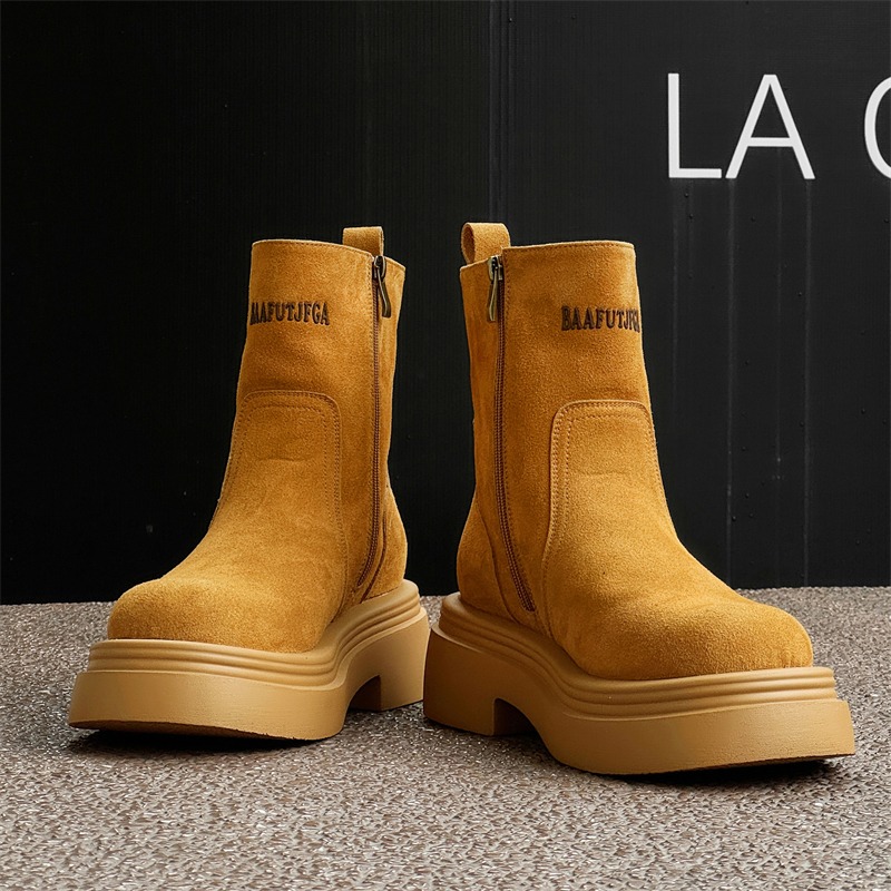 Bottes courtes rétro d'hiver p - Men'S Shoes Height Increase avis et prix