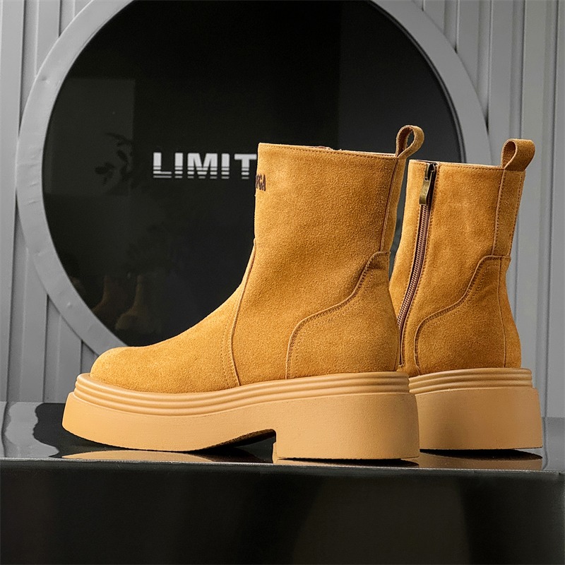 Bottes courtes rétro d'hiver p - Men'S Shoes Height Increase avis et prix