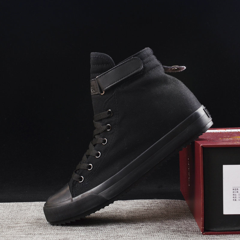 Baskets montantes en toile pou - Men'S Shoes Black And White avis et prix