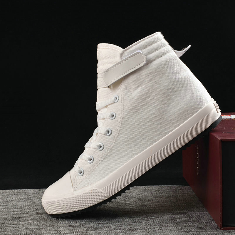 Baskets montantes en toile pou - Men'S Shoes Black And White avis et prix