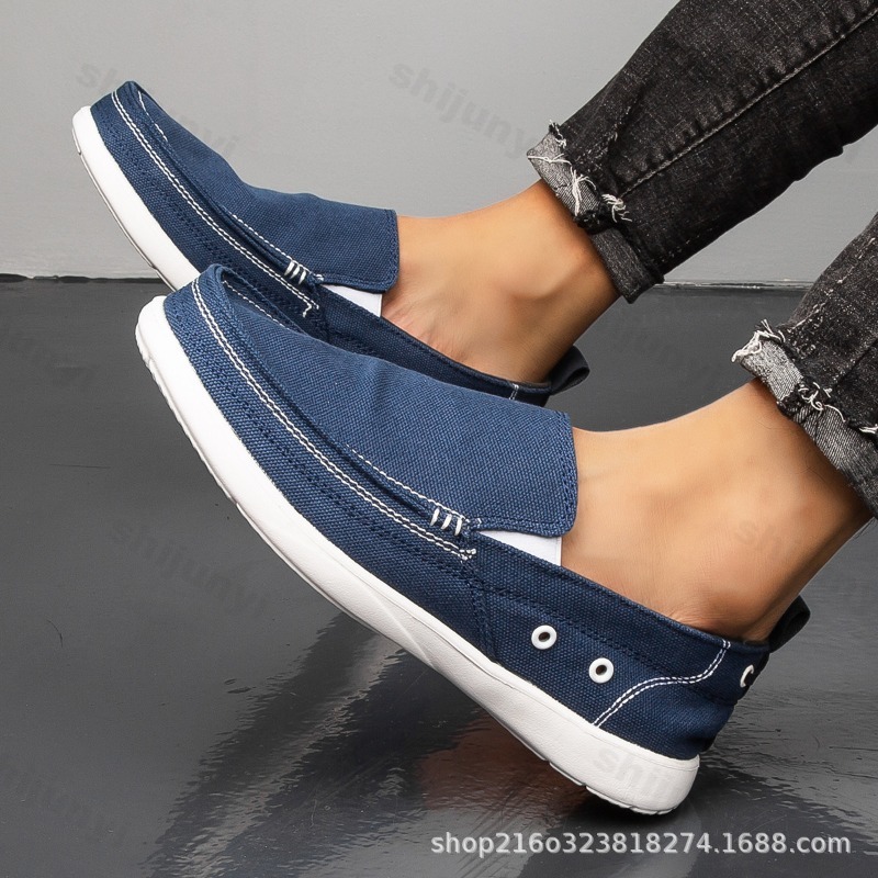 Automne hommes toile chaussure - Loafer Slip On Men avis et prix