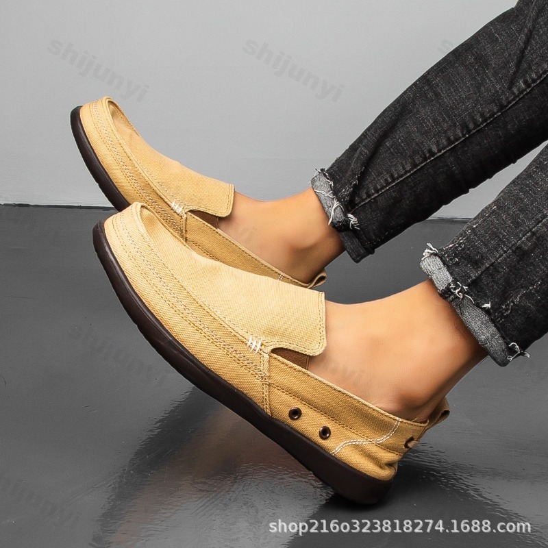 Automne hommes toile chaussure - Loafer Slip On Men avis et prix