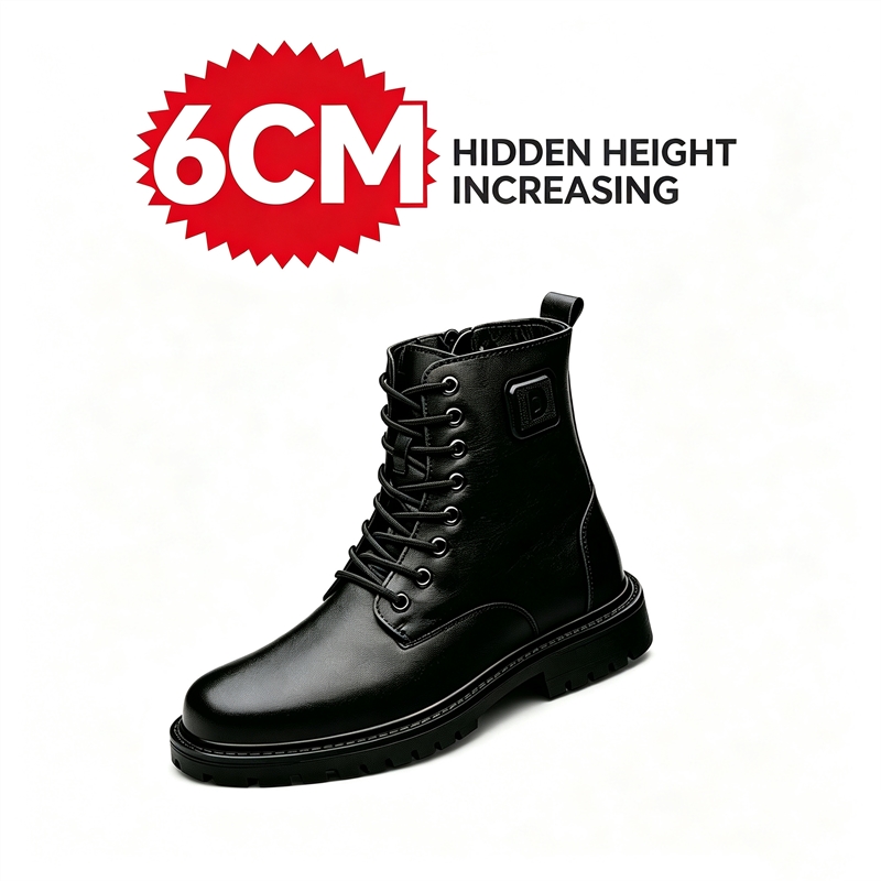 Bottes en cuir pour hommes, ha - Men'S Shoes Height Increase avis et prix