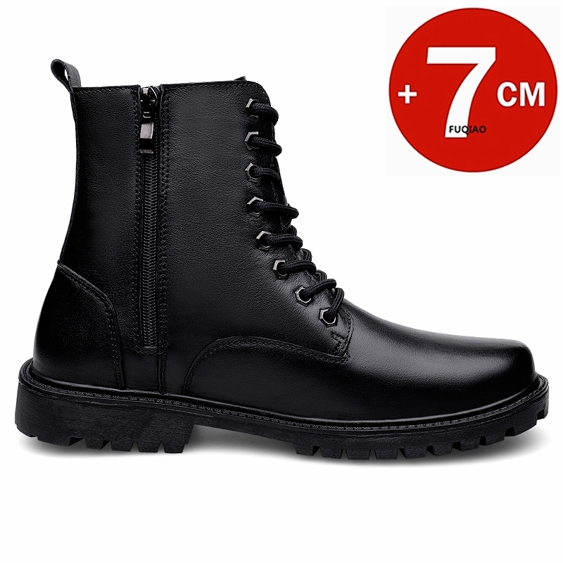 Bottes en cuir pour hommes, ha - Men'S Shoes Height Increase avis et prix